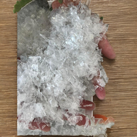 Déchets de plastique recyclé RPET flocons blancs pour animaux de compagnie dans des produits de recyclage écologiques blancs transparents