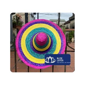 [BEST SELLER] Blue Lotus Farm Fedora Straw Hat Natural Grass for Unisex Use Fishing Camping Hiking <b>Beach</b> Vacation-Export Vietnam - Product Image 1