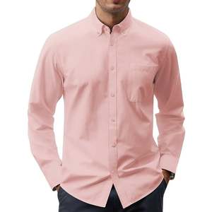 OEM Custom Logo 100% Cotton Long Sleeve <b>Men's</b> <b>Dress</b> Shirts Casual/Formal Solid Shirts for <b>Men</b> Regular Oxford Tops with Pocket - Product Image 3