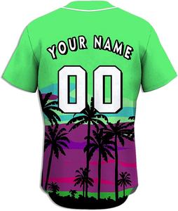 Fully Sublimated Baseball Jersey Button <b>Down</b> Personalized Name Number Baseball Shirts Sports Uniform - Product Image 6