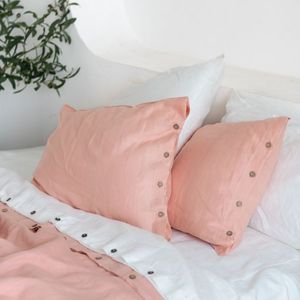 100% Linen Fabric Bedding Set 4PCS Soft Breathable Durable Plain Dyed Bedding Set OEM ODM - Product Image 2