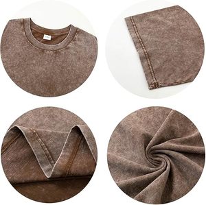 Fabricante de Camisetas para Pedidos al por Mayor, Camisetas Streetwear, Ropa Personalizada, Camisetas de Hombre, Camisetas de Algodón con Estampado Sólido, Lavado Ácido, Nuevo - Product Image 5