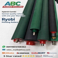 Roller Karet Offset Phoenix ABC Model 2026 Ukuran Kecil untuk Percetakan 22-28 Shore Hardness Ukuran Standar Pencetakan Tinta UV/Konvensional