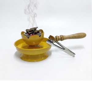Premium Powder Coated Handheld Bakhoor <b>Burner</b> with Pedestal Ash Catcher Tray Bulk Sourcing - Product Image 3