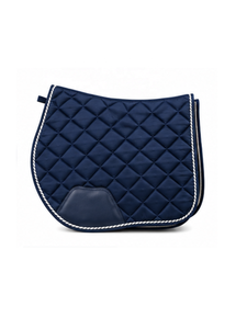 Tapis de selle d'équitation bleu marine personnalisé avec logo, respirant, matelassé, antidérapant - Product Image 2