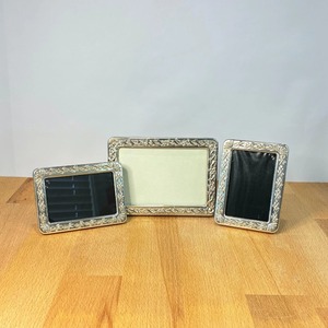 Rectangular Aluminum Photo <b>Frame</b> Tabletop Metal Handmade <b>Frame</b> <b>with</b> Ornate Edge Design - Product Image 2