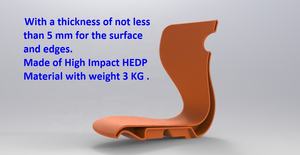 Blow Molded Seat Shell with screw <b>nuts</b> on bottom Accessories School Furniture - Product Image 2