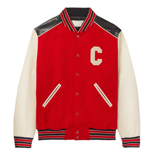 New Arrival Men's Custom Designed Reversible Double-Breasted Woolen Varsity <b>Jacket</b> Vintage Crystal Buttons Winter Fashion Street - Product Image 1