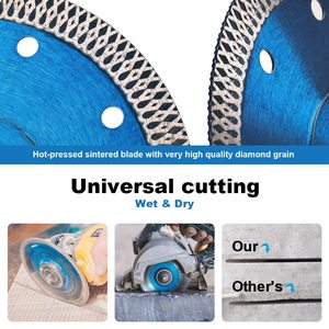 Lame de scie turbo en maille diamantée de 4 pouces pour carrelage en porcelaine, coupe rapide et propre - Product Image 3