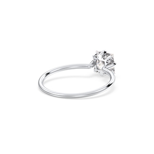 Bague Halo en or massif 14 carats personnalisée REYES avec diamant de laboratoire HPHT CVD, élégante, cadeau de mariage, bijou pour femme, idéal pour les occasions spéciales. - Product Image 6