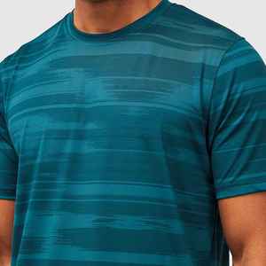 Camiseta Deportiva Personalizada para Hombre, 100% Poliéster, Tejido de Punto, Impresión Digital, Cuello Redondo, Transpirable, Ecológica, de Secado Rápido - Product Image 3