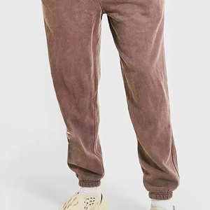 Custom Branded Casual Men's Winter Solid Acid Wash Jogger <b>Tracksuit</b> with Sweatpants and Hoodie Set - Product Image 5