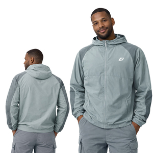 Trendy Wholesale Custom <b>Lightweight</b> Hooded Windbreaker <b>Men</b>’s Polyester Casual Outdoor Zip Nylon <b>men's</b> <b>jackets</b> OEM Supplier - Product Image 1