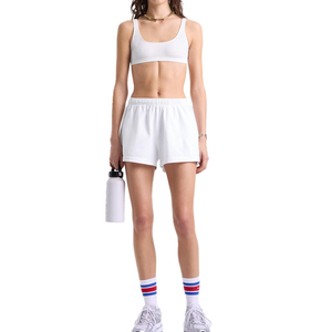 Pantalones Cortos Deportivos Personalizados para Mujer, Maratón de Los Ángeles, Estilo Disco, Premium, 450 GSM, Felpa de Algodón, Cintura Elástica, para Correr, Deporte y Descanso - Product Image 3