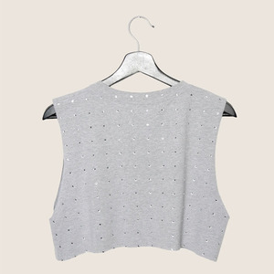 High Quality Wholesale Women Luxury <b>Rhinestone</b> Crop Tank <b>Top</b> Custom Sleeveless Streetwear Sparkly <b>Top</b> women's shirt Supplier USA - Product Image 6