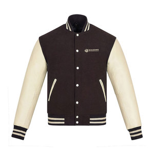 High Quality Heated Quick Dry Winter Letterman Jacket for Men Custom Design Street Wear Stand Collar Front Logo 100% Cotton - Product Image 1