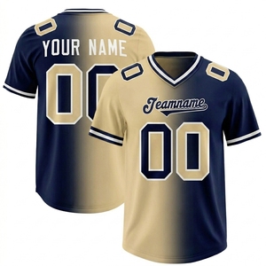 Camiseta de Fútbol Americano Personalizada para Hombre, Cuello en V, Manga Corta, Color Degradado, Impresión Sublimada, Nombre del Equipo 00 - Product Image 1