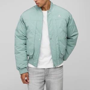 Chaqueta Bomber Estilosa para Hombre con Diseño de Béisbol Bordado, Cuello Alto, Chaquetas de Primavera de Alta Calidad para Hombre - Product Image 1