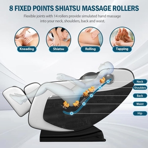 Sofá Reclinable de Masaje Shiatsu Eléctrico de Cuero con Gravedad Cero, Cuidado Completo del Cuerpo, Pies y Cuello, Calefacción y Funciones de Lujo - Product Image 2
