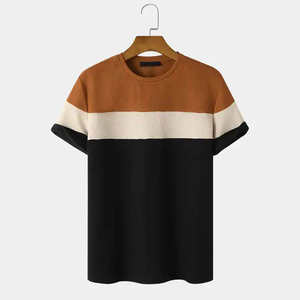 T-shirt à col rond pour homme, manches courtes, qualité supérieure, personnalisable, 100% coton, vente en gros - Product Image 1