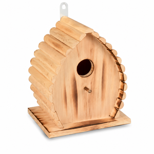 Nichoir décoratif en bois moderne à suspendre au mur, abri rustique pour oiseaux, fait main, pour jardin extérieur, boîte à oiseaux pour la décoration de la maison - Product Image 1