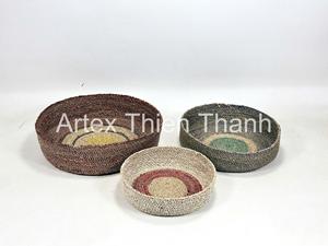 Multi Purpose Seagrass Bowl Handmade Woven Storage <b>Basket</b> Handcrafted Seagrass <b>Basket</b> Bowl Natural Home Decoration from Vietnam - Product Image 3