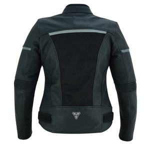 Chaqueta de cuero de motocicleta para mujer Chaqueta de motorista elegante Chaqueta de montar de cuero duradera aprobada por la CE - Product Image 2
