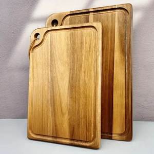 Tablas de Cortar de Madera Clásicas Rectangulares con Asa, Juego de Tablas de Cortar de Madera Natural para Cocina, Paquete Combinado - Product Image 5