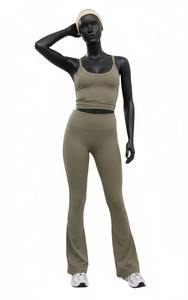 Conjunto de Yoga para Mujer, de la Mejor Calidad, Texturizado, con Costuras Sólidas, Estampado Digital, 2 Piezas, Transpirable, Cintura Alta - Product Image 3