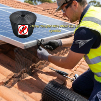 Rouleau de protection anti-oiseaux pour panneaux solaires, 6 pouces x 100 pieds, maille de 1,3 mm, revêtement PVC noir, dissuasion des pigeons