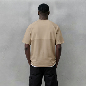 T-shirt surdimensionné pour homme, 100% coton, coupe ample, manches courtes, col rond, couleur unie, streetwear, logo sur le devant, écologique, sur mesure - Product Image 4
