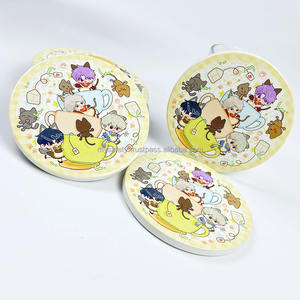 Sous-verres en céramique rectangulaires classiques écologiques imprimés par sublimation, porte-gobelets en liège, design personnalisé, peinture personnalisée, pas cher - Product Image 5