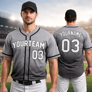 เสื้อเบสบอลแบบกำหนดเอง OEM แบรนด์ส่วนตัว ไซส์ใหญ่พิเศษ แห้งเร็ว ระบายอากาศได้ดี โพลีเอสเตอร์ 100% สกรีนลายปักสำหรับนักกีฬา - Product Image 2