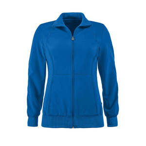 Blouse de travail unisexe bleue à fermeture éclair intégrale en toile avec poches et détection d'aiguilles – PRIMEFIELD ENTERPRISES - Product Image 4
