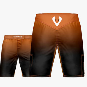 Pantalones Cortos de MMA Venomous para Hombre y Mujer, Cintura Media, Color Degradado, Secado Rápido, Estilo Deportivo con Bolsillos y Logotipo Frontal - Product Image 5