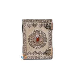 Journal intime en cuir semi-améthyste A5, accessoires d'écriture haut de gamme - Product Image 4