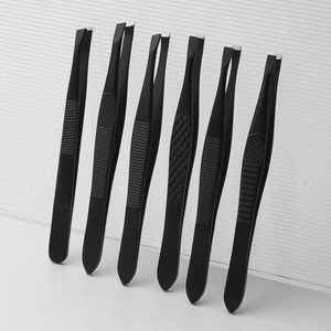 Ensemble de pinces à épiler inclinées en acier inoxydable de qualité professionnelle, pour une épilation des sourcils experte, légères et durables, avec logo personnalisé - Product Image 2