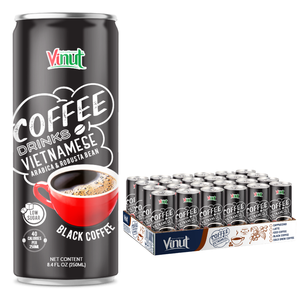 เครื่องดื่มกาแฟดำ 250 มล. อาราบิก้าและโรบัสต้า รับผลิตแบบ OEM ODM แบรนด์ส่วนตัว - Product Image 1