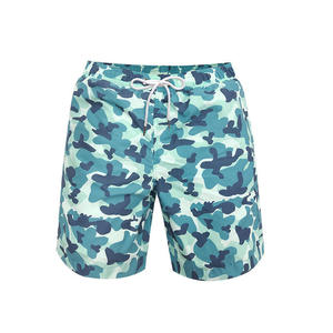 Short de bain pour homme bleu marine imprimé, respirant, séchage rapide, taille mi-haute, avec cordon de serrage, short de plage décontracté d'été avec poches - Product Image 4