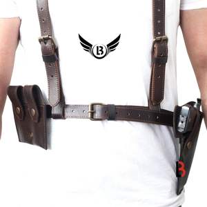 Universal Leather Shoulder Holster <b>Harness</b> with Dual Side Support - Product Image 6