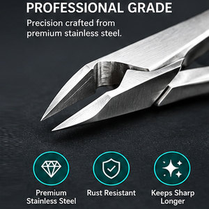 Pince à cuticules en acier au carbone trempé, neuve, en gros, avec ressort métallique, disponible en finition chromée et nickelée - Product Image 4
