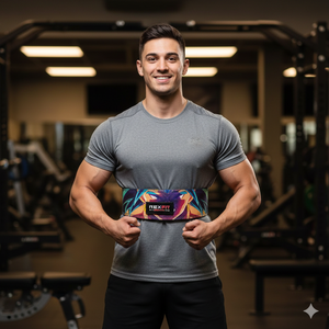 เข็มขัดยกน้ำหนัก Rexfit Sports OEM หนังแท้ สำหรับสควอทและเดดลิฟท์  แบบปรับได้ สำหรับผู้ชาย - Product Image 3