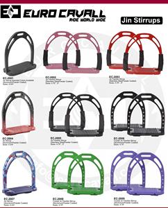 Nuevas estribas Jin de aluminio Euro Cavall Industries para caballos, con agarre cómodo para niños, reposapiés ecuestres de 12 cm, con bolsa de cremallera personalizada. - Product Image 6