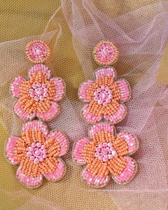<b>Rainbow</b> Heart Beaded <b>Drop</b> Earrings Women's Bohemia Style Party Jewelry Acrylic Resin Lucite Fashion Earrings - Product Image 6