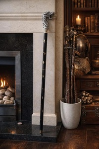 Silver <b>Dragon</b> Cane – Medieval Fantasy Walking Stick - Product Image 6