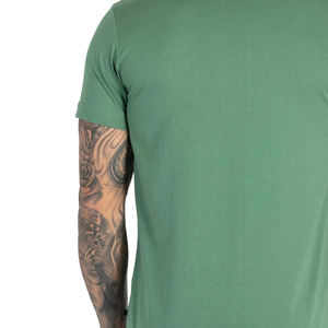 T-shirt vert à manches courtes pour homme, col rond, coupe ajustée, imprimé photo, jersey décontracté, tissu tricoté respirant - Product Image 2