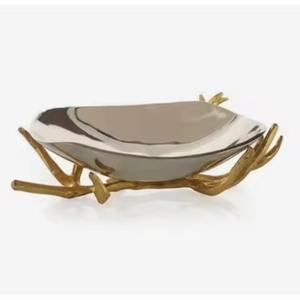 Bol de service en métal pour la maison, bol en acier inoxydable pour bonbons, fruits secs, en-cas - Product Image 3