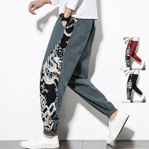 Pantalones Harem con Parches de Dragón Chino para Hombre – Pantalones Deportivos Holgados de Talla Grande, Pantalones Casuales de Trabajo - Product Image 4