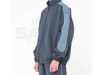 Conjunto de Chaqueta y Pantalón Deportivo de Nailon Personalizado para Hombre, Cortavientos, Transpirable, para Invierno, con Reflectante Frontal Personalizado - Product Image 6