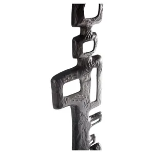 Sculpture Abstraite Contemporaine en Bronze Plaqué Nickel Noir, Décoration Artistique de Collection, Forme Irrégulière, Technique de Coulée - Product Image 2